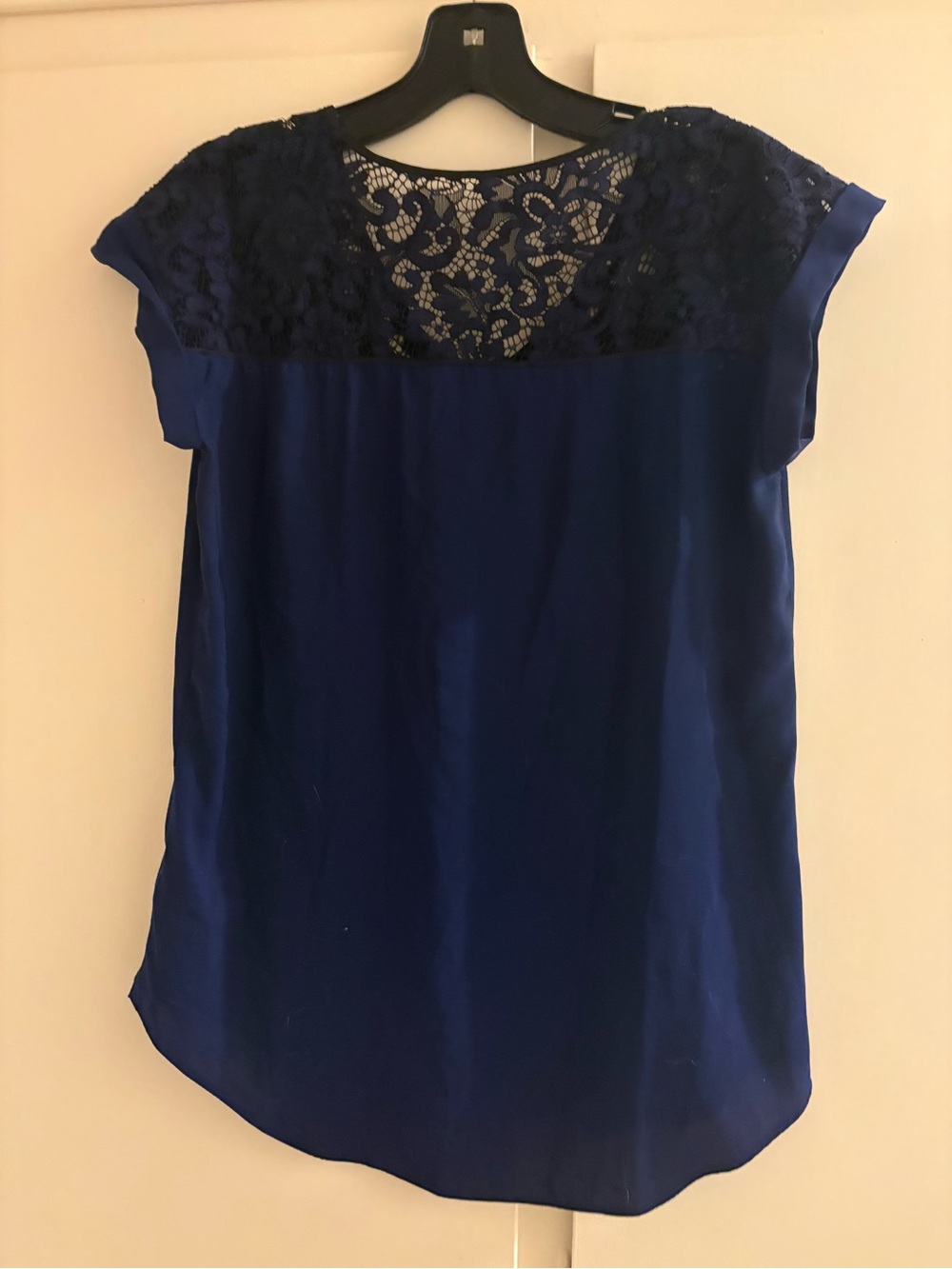 Express lace top vibrant blue blouse - Picture 2 of 2